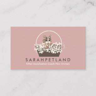 Carte De Visite Coach de socialisation des chatons Nouveaux propri