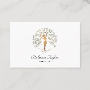 Carte De Visite coach de vie arbre de vie thérapeute guérisseur bi