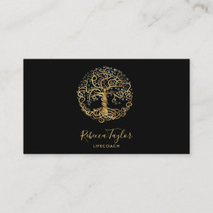 Carte De Visite coach de vie arbre de vie thérapeute yoga guérisse