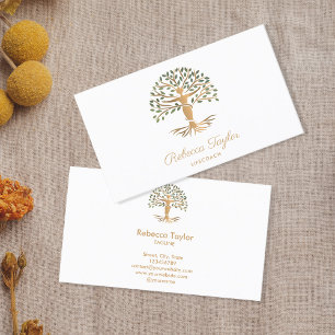 Carte De Visite coach de vie arbre de vie thérapeute yoga guérisse