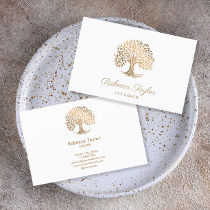 Carte De Visite coach de vie arbre de vie thérapeute yoga guérisse