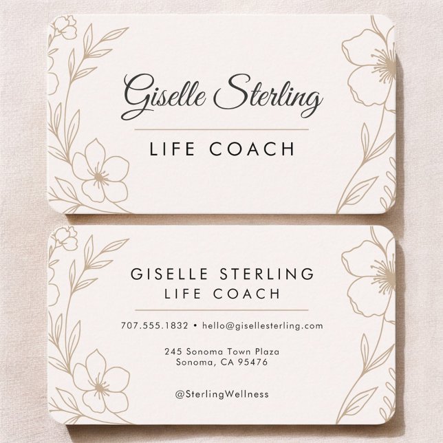 Carte De Visite Coach de vie Floral (Créateur téléchargé)