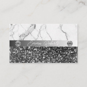 Carte de visite Coach Diamant Marbre Argenté