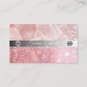 Carte de visite Coach Diamant Rose Argent