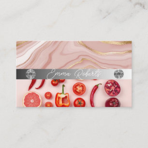 Carte de visite Coach Diamant Rose Marbre Argent