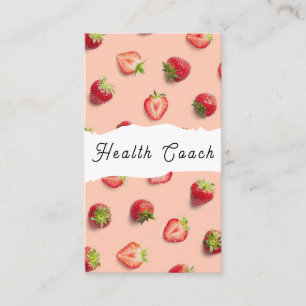 Carte De Visite Coach en santé à la fraise