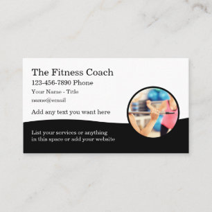 Carte De Visite Coach Et Cours De Fitness Moderne