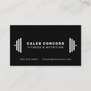Carte De Visite coach fitness moderne coach chic noir