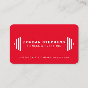 Carte De Visite coach fitness moderne rouge