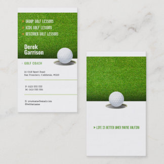 Carte De Visite Coach golf | Cours d'instructeur professionnel de 