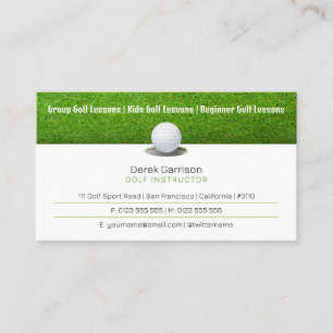 Carte De Visite Coach golf Cours d'instructeur professionnel de