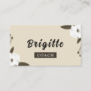 Carte De Visite Coach personnel élégant beige