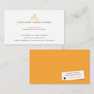 Carte De Visite Coaching cycliste   Cycliste professionnel