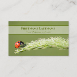 Carte De Visite coccinelle positive et chanceuse pour zen et l'édu