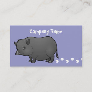 Carte De Visite Cochon miniature de dessin animé