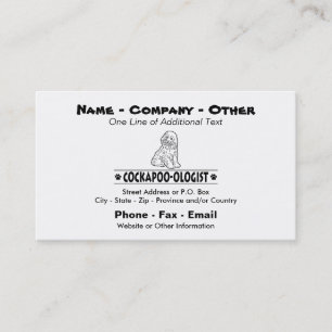Carte De Visite Cockapou humoristique