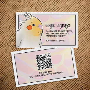 Carte De Visite Cockatiel Bird Breeder Parrot Toy Social Media QR