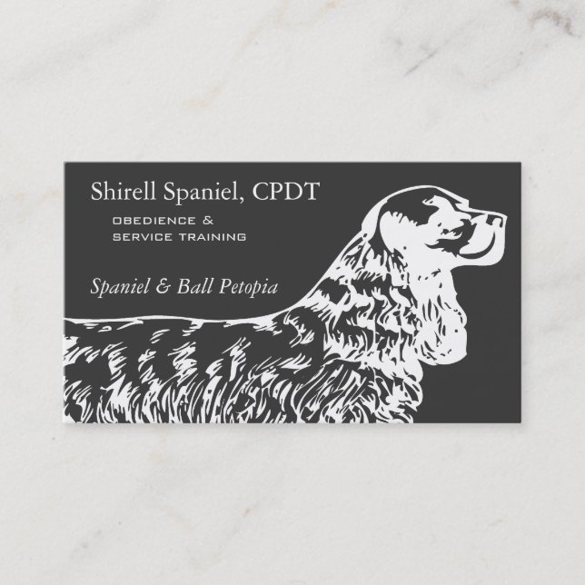 Carte De Visite Cocker Spaniel Chien Business (Devant)