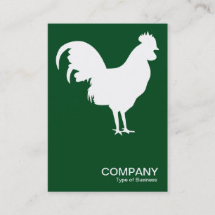 Carte De Visite Cockerel blanc - Vert foncé 02481c