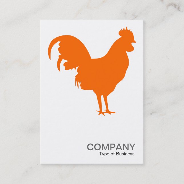 Carte De Visite Cockerel orange - Blanc (Devant)