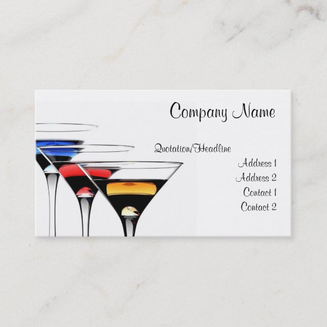 Carte de visite cocktail (Devant)