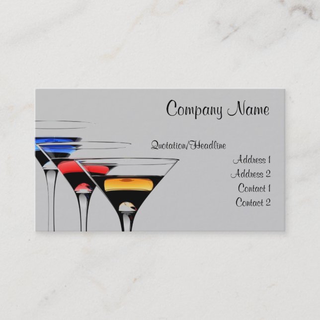 Carte de visite cocktail (Devant)