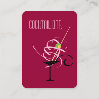 Carte De Visite Cocktail Bar Nightclub Bar Bartender