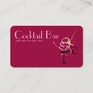 Carte De Visite Cocktail Bar Nightclub Event Planner