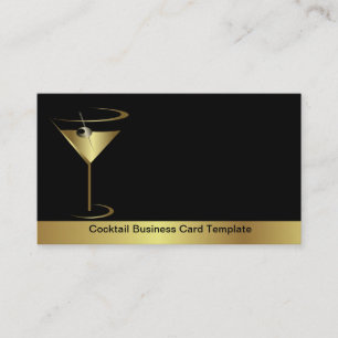 Carte De Visite Cocktail Gold Martini Classy Bartender