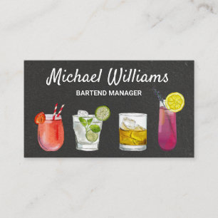 Carte De Visite Cocktail Mix Boissons   Mixologie