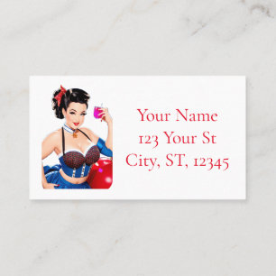 Carte De Visite Cocktail Party Girl Thunder_Cove