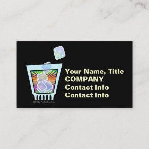 CARTE DE VISITE COCKTAIL - VIEILLE MODE - VERRE ROCHERS