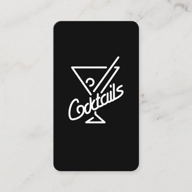 Carte De Visite Cocktails / Bartender (Devant)