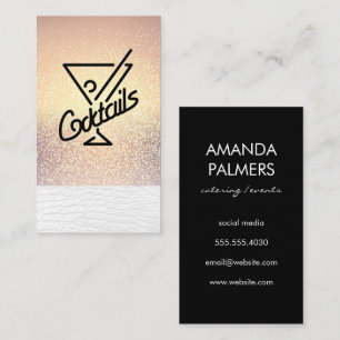 Carte De Visite Cocktails / Glamor Gold Parties scintillant