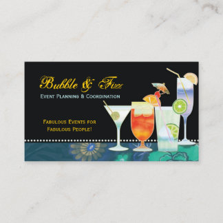 Carte De Visite Cocktails tropicaux Planificateur d'événements