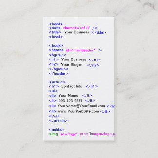 Carte De Visite Code
