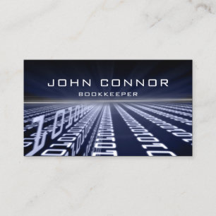 Carte De Visite Code binaire du comptable Financial Advisor Matric