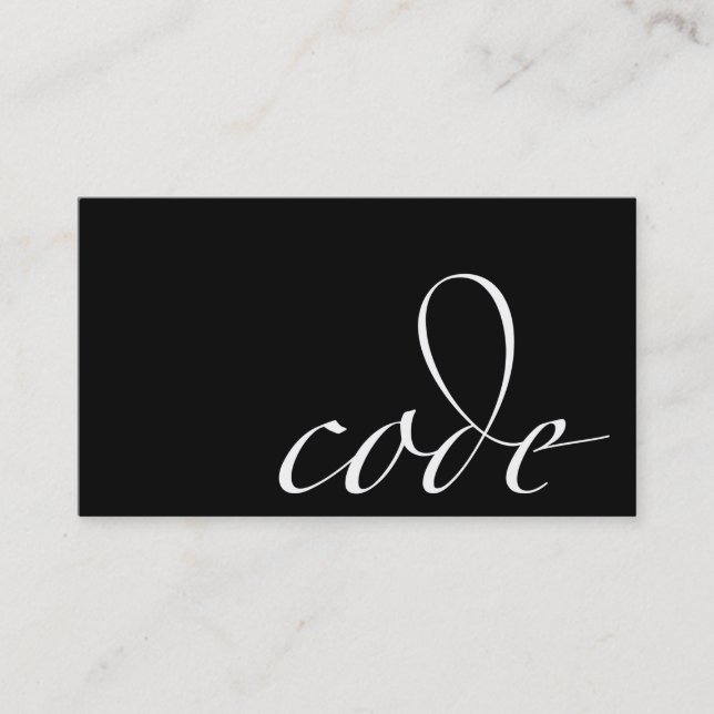 Carte De Visite Code: Code Monkey, programmeur (Devant)