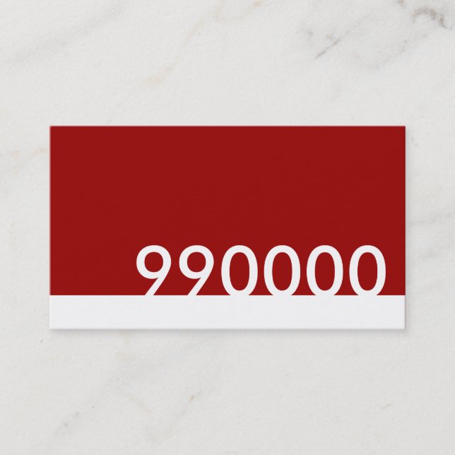 Carte De Visite code couleur html rouge 990000 (Devant)