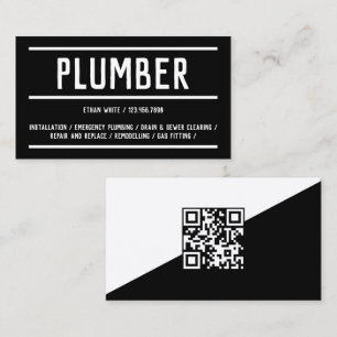 Carte De Visite Code d'analyse QR Plumber