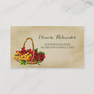 Carte De Visite Code holistique de la corbeille de fruits QR de