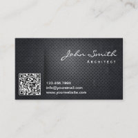 Code noir professionnel en métal QR d'architecte