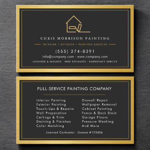 Carte De Visite Code QR Accueil Peintre Entrepreneur Service de Pe