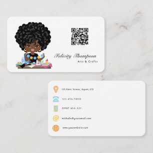 Carte De Visite Code QR Afro Crafter