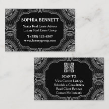 Code QR Art Déco Immobilier de Luxe