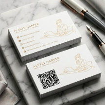 Code QR Art en Ligne Moderne Or Minimaliste