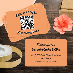 Carte De Visite Code QR Artisanat Rustique de Pêche