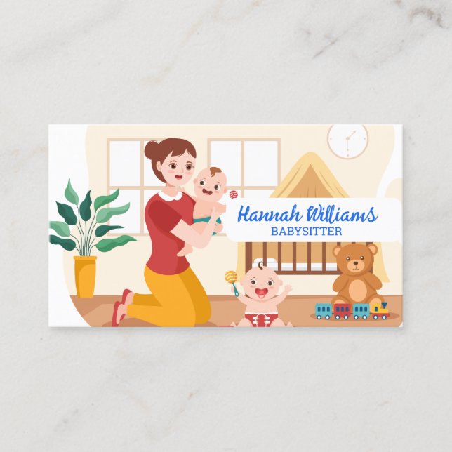 Carte De Visite Code QR Babysitter (Devant)