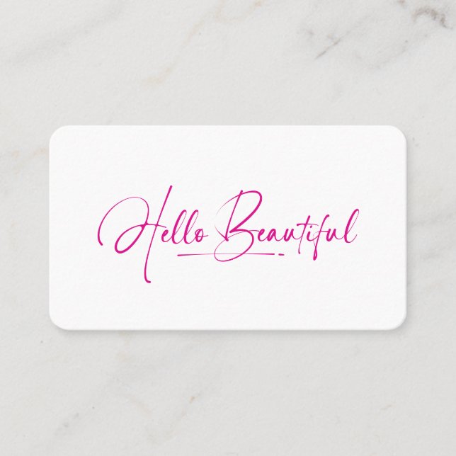 Carte De Visite Code QR Beauté Maquilleuse Merveilleuse Bonjour Fé (Devant)