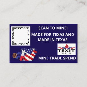 Carte De Visite Code QR bleu foncé TeXit Coin bleu foncé